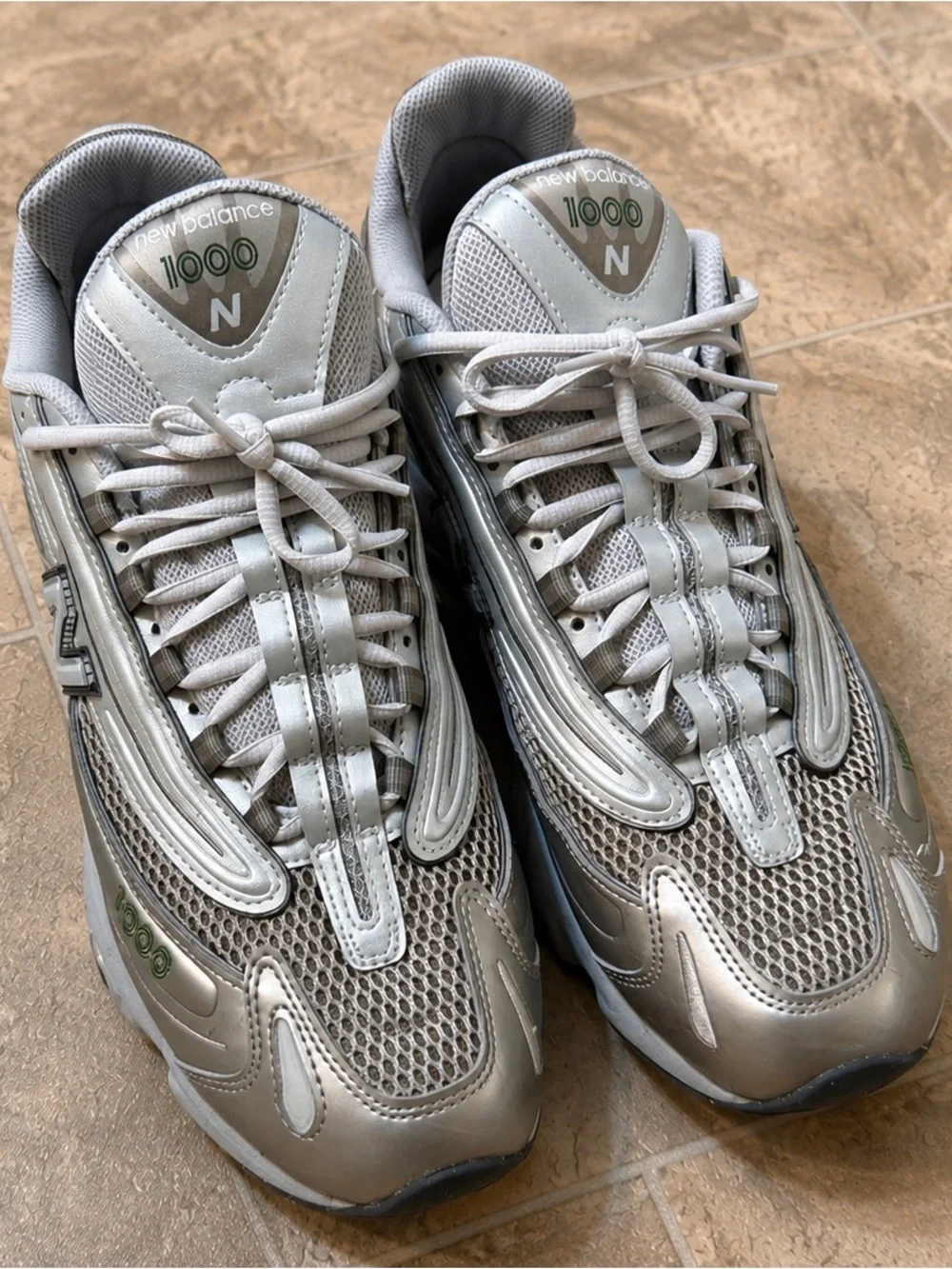 New Balance 1000 Men’s Athletic Sneakers — Silver/Gray